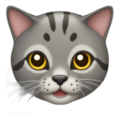 brindle grey cat sticker