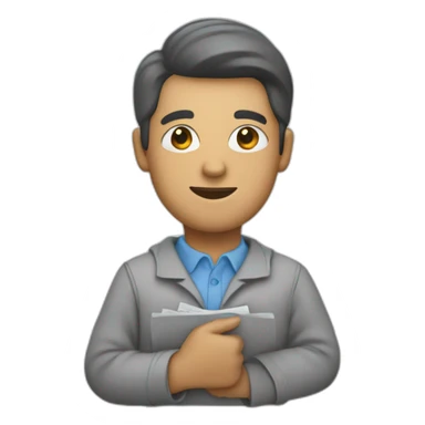 person with a blueprint in hands sticker