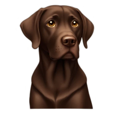 a-chocolate-lab-thinking sticker