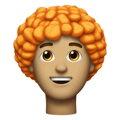 Orange cheeto with a blonde toupee sticker