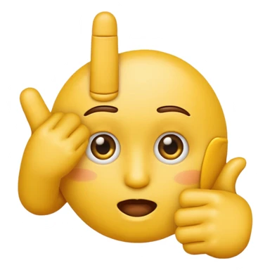Eye-rolling emoji with fuck you finger sticker