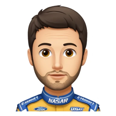 chase elliott nascar driver with heavy stubble  sticker