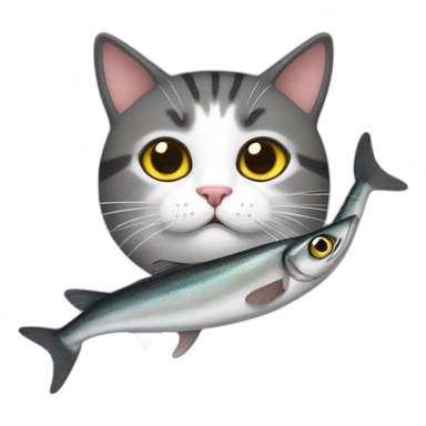cat sardine sticker
