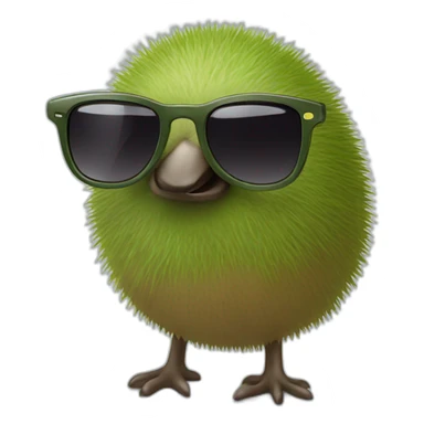 Kiwi with sunglasses sticker