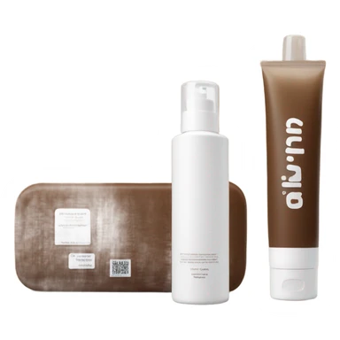 slim brown oil cleanser bottle with white label and white pump sticker