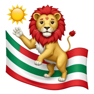 Iranian flag when javid shah was in power sticker