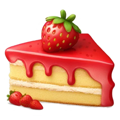 strawberry piece of cake sticker
