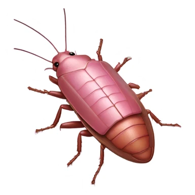 Pink cockroach sticker