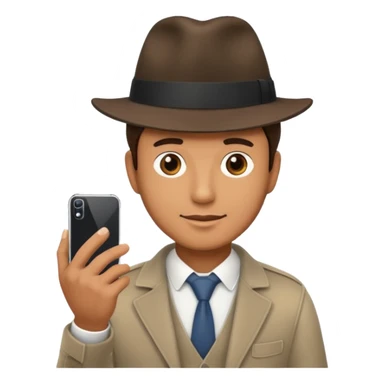 Guy on a fedora and Smartphone  sticker