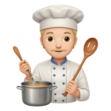 chef stirring pot sticker