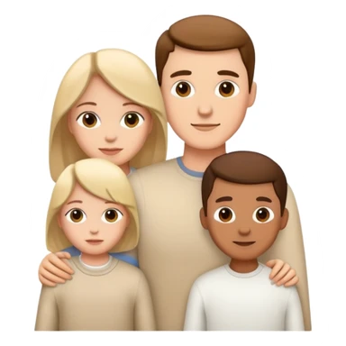 mum, dad and kid, family, white sticker
