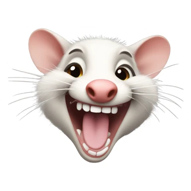 Laughing large possum sticker
