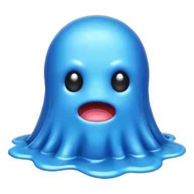 blue slime no face sticker