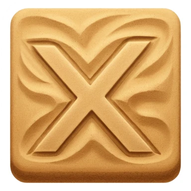 a sand themed check mark sticker