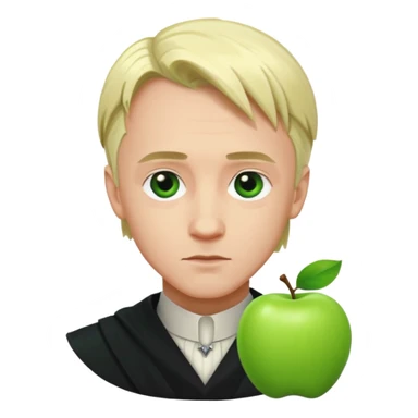 draco malfoy with green apple sticker