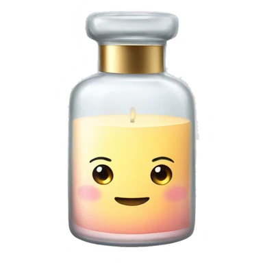 a perfume candle in a glass jar sticker