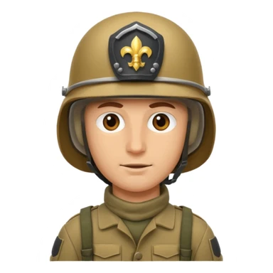 Soldier face with helmet sticker