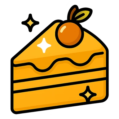 Make the cake appear even more golden and shiny, with enhanced golden highlights sticker