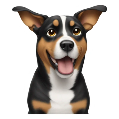 Dog flipping me off sticker