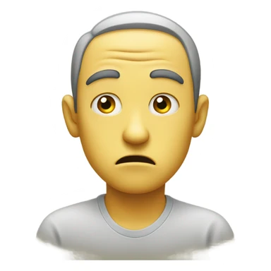 A yellow circle emoji with a confused look sticker