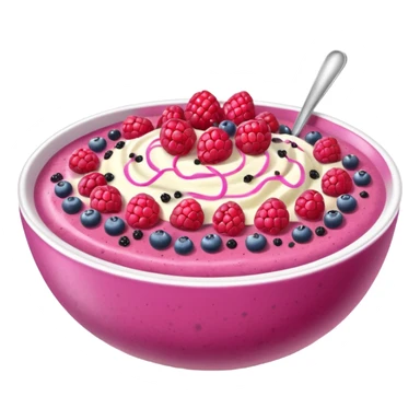 dark pink smoothie bowl sticker
