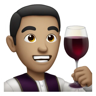 vampire drinking wine sticker