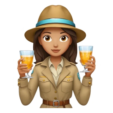 a young female explorer with magnificer glass sticker