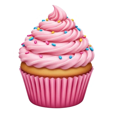Cupcake with pink icing sticker