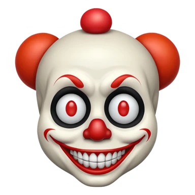 Make an image of a skull clown sticker
