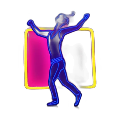  male dancer neon sign booty sticker