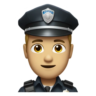 police officer white  sticker