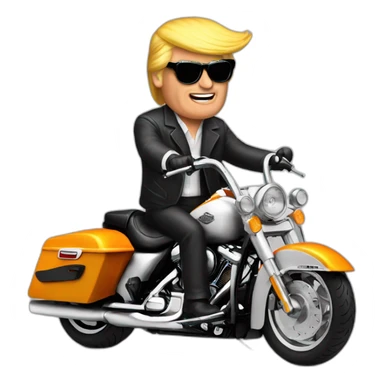 Donald Trump on a Harley Davidson sticker