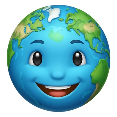 Planet earth emoji ceo face  sticker