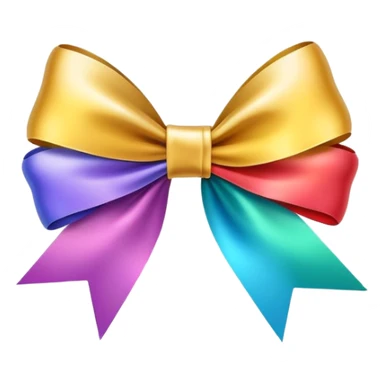 Gift card with a colorful ribbon and bow sticker
