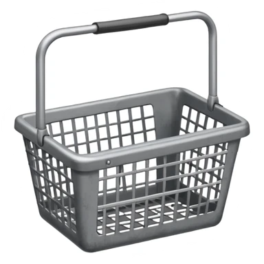 empty shopping basket metal gray sticker