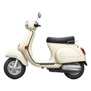 Cream white scooter sticker