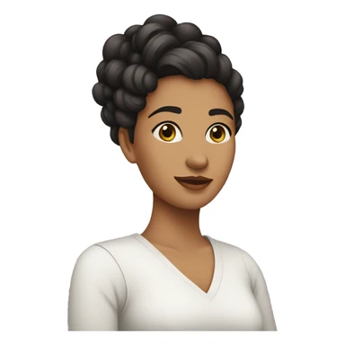 mujer con rulos sticker