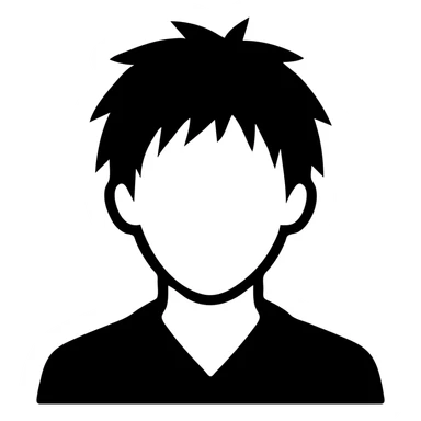 Akashi Seijuurou as a filled icon, strong silhouette, recognizable hairstyle sticker