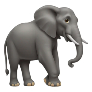 Un chat sur un éléphant sur un singe sur une maison sticker