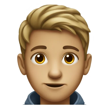 Boy with crooked nose sticker