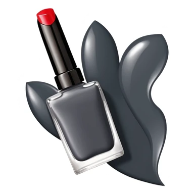 Christian Louboutin dark grey nail polish  sticker