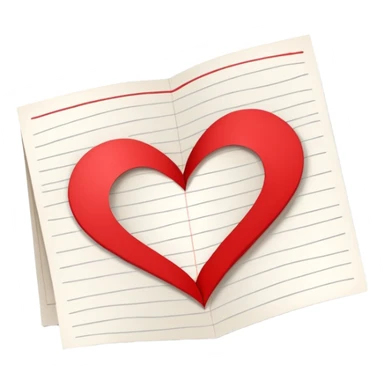 “I love you” note sticker