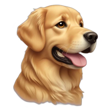 Un golden retriver sticker