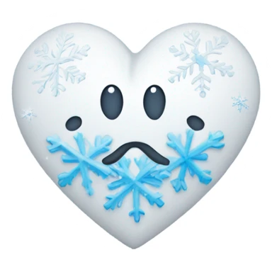 Cuore con fiocchi di neve  sticker