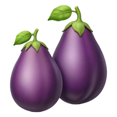 Eggplant inside peach sticker