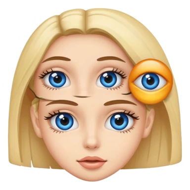 niñoadolescente de ojos azules besandose con una chica sticker