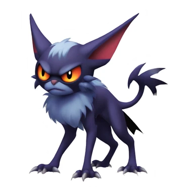 Edgy Cool Kawaii Litten-Noivern-Noibat-Absol-Pokémon Full Body sticker