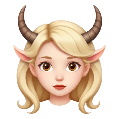 girl with cute horns sticker