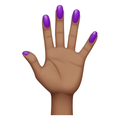finger pointing with purple nails sticker