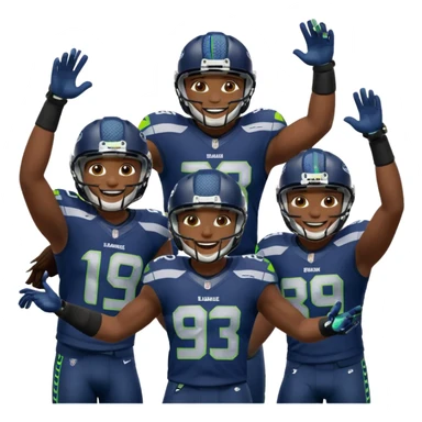 Seahawks celebrating sticker